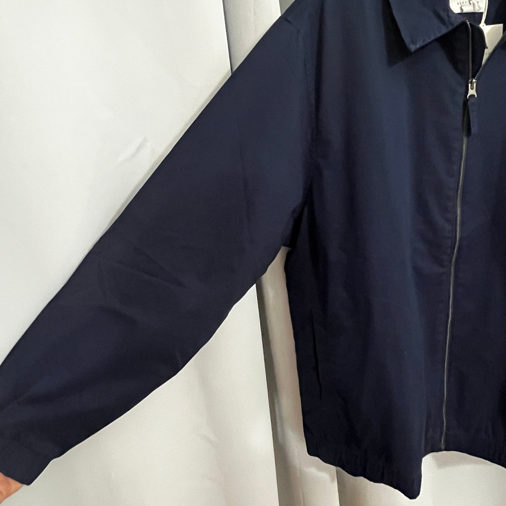 Free Assembly Coach Jacket Men 3XL Navy Blue Cotton Stretch Coastal Preppy - Picture 10 of 15